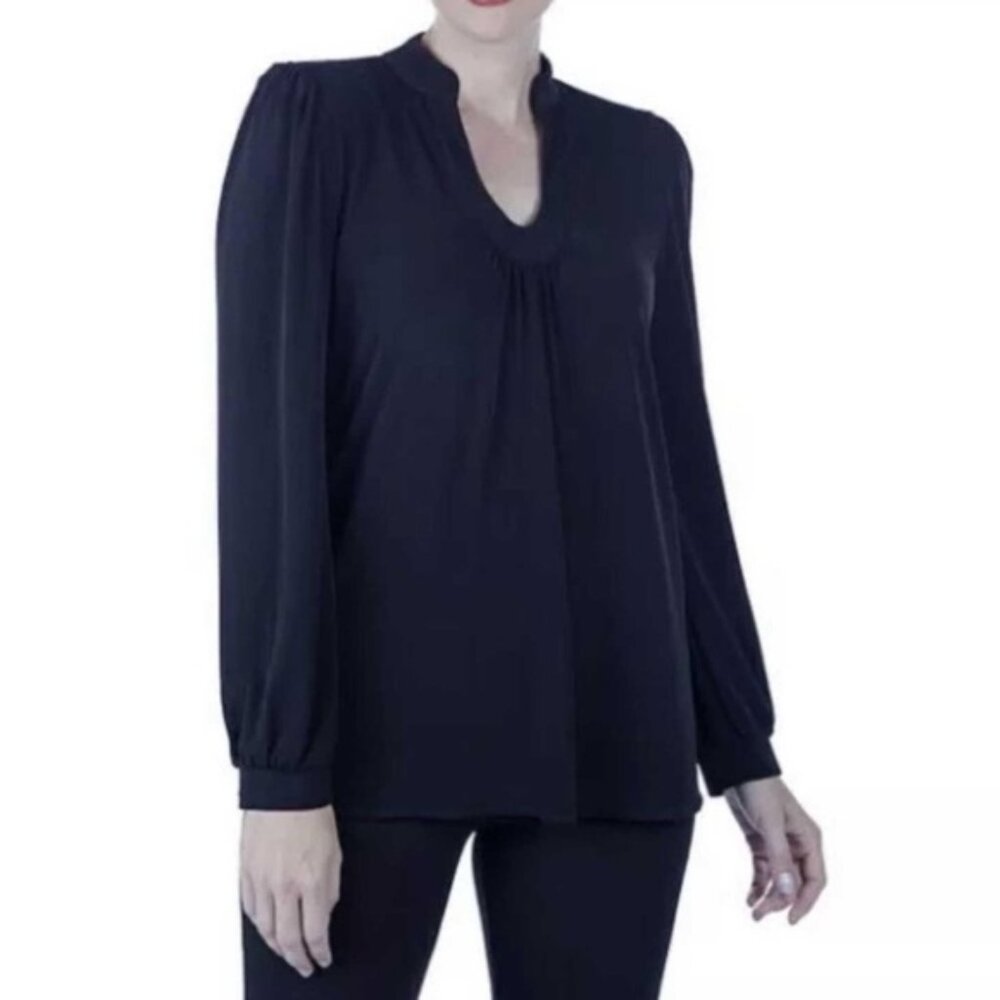 NEW Guillaume Black Matte Jersey Stretch Top Size XS (bin 2J)